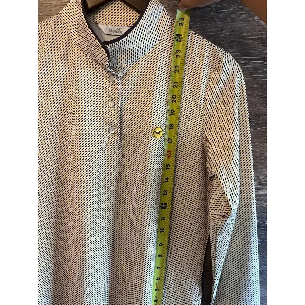 Wolsey women golf shirt sz XL long sleeves pearl button stretchy